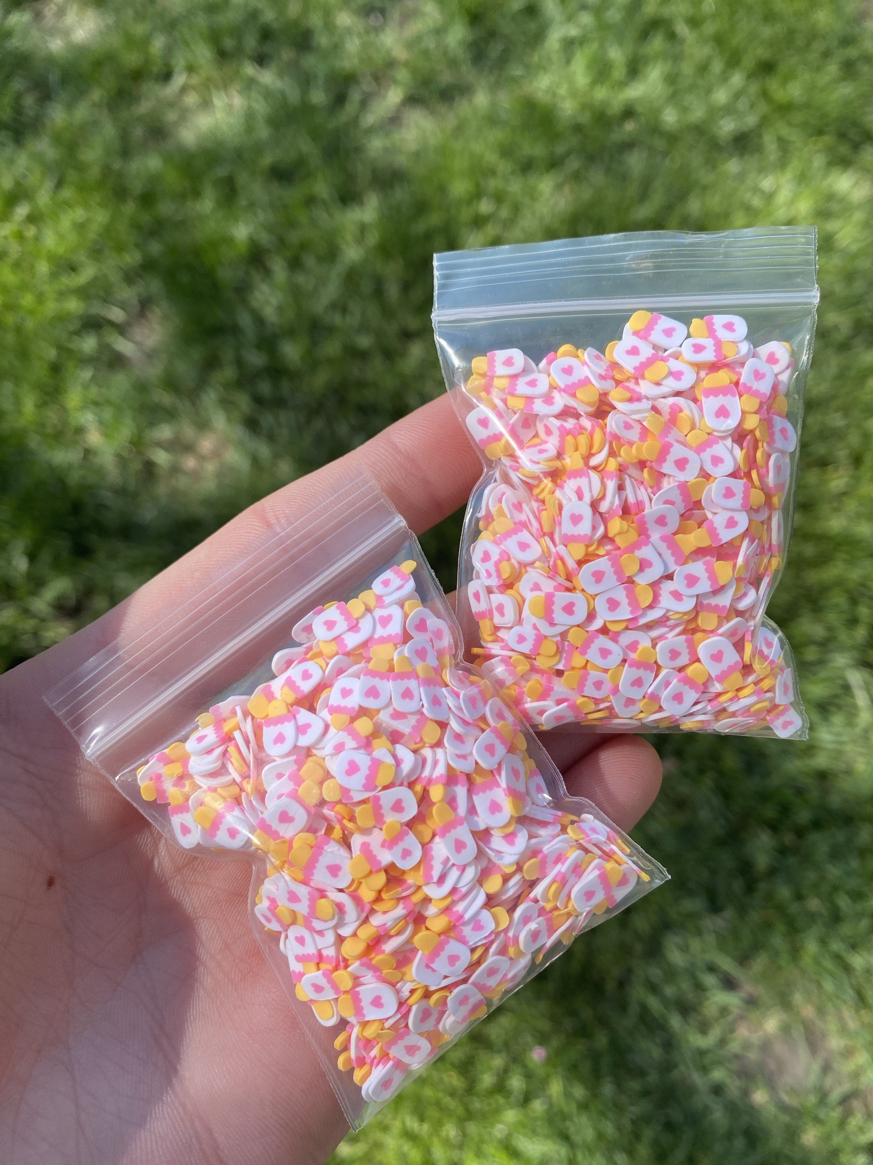 Pink Babybottle Polymer Slices